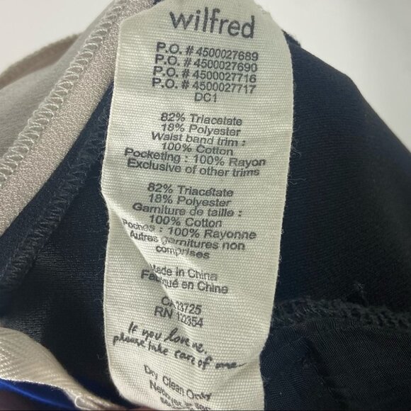 Aritzia Wilfred Alara Pants Japanese Crepe Fabric Skinny Trousers Black Size 6 - Picture 10 of 13